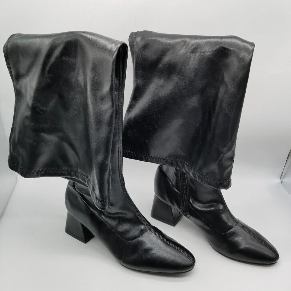 Journee Collection Womens Black Block Heel Melika Over the Knee  Boots  7‎ XWC